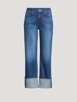The Checkerboard Duster Straight-Leg Jeans