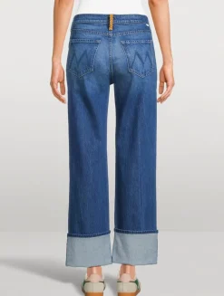 The Checkerboard Duster Straight-Leg Jeans