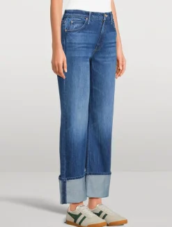 The Checkerboard Duster Straight-Leg Jeans