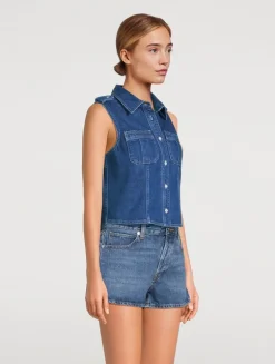 The Major Cropped Denim Shirt