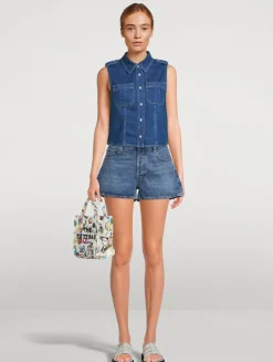 The Major Cropped Denim Shirt