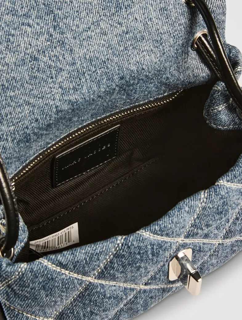 The Mini Dual Quilted Denim Bag