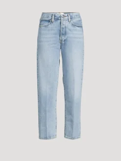 The Vertical Crop Straight-Leg Jeans