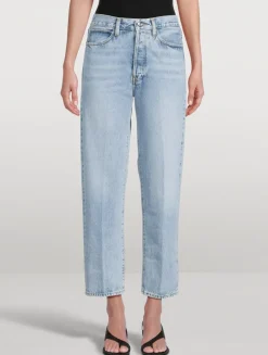 The Vertical Crop Straight-Leg Jeans
