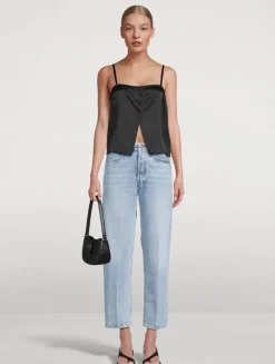 The Vertical Crop Straight-Leg Jeans