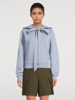 Tie-Neck Hoodie