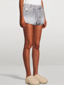 Trompe L'œil Bubble-Hem Shorts