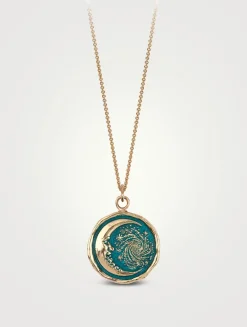 True Colors Trust The Universe 14K Gold Talisman Necklace