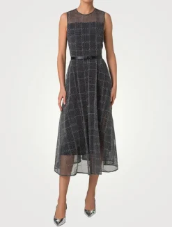 Tulle Sleeveless Midi Dress