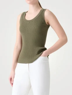 Twisted Cotton Rib Tank Top