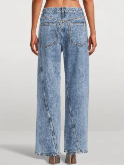 Twisted-Seam Straight Jeans