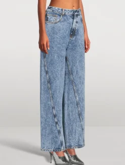 Twisted-Seam Straight Jeans