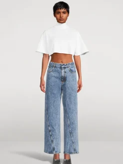 Twisted-Seam Straight Jeans