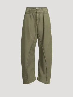 Twisted-Seam Wide-Leg Trousers