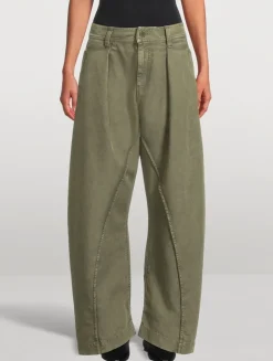 Twisted-Seam Wide-Leg Trousers