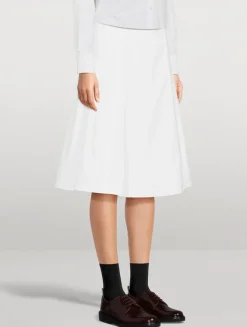 Typewriter Cloth Midi Skirt