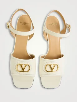 VLogo Leather Sandals