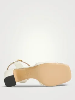 VLogo Leather Sandals