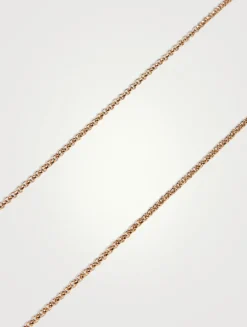 VLogo Pavé Crystal Chain Necklace