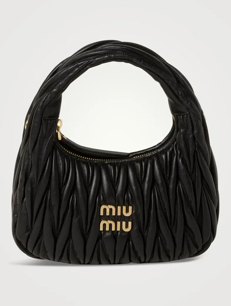 Wander Matelassé Nappa Leather Hobo Bag