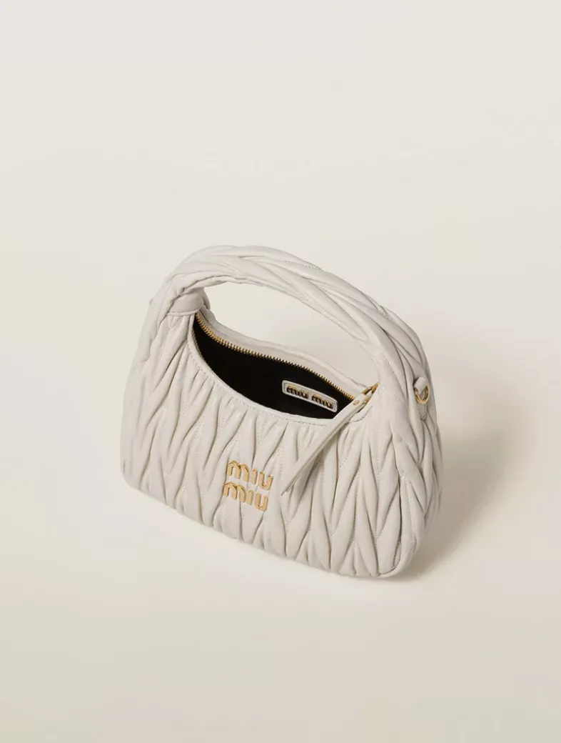 Wander Matelassé Nappa Leather Hobo Bag