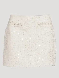 Wendina Embellished Tweed Mini Skirt