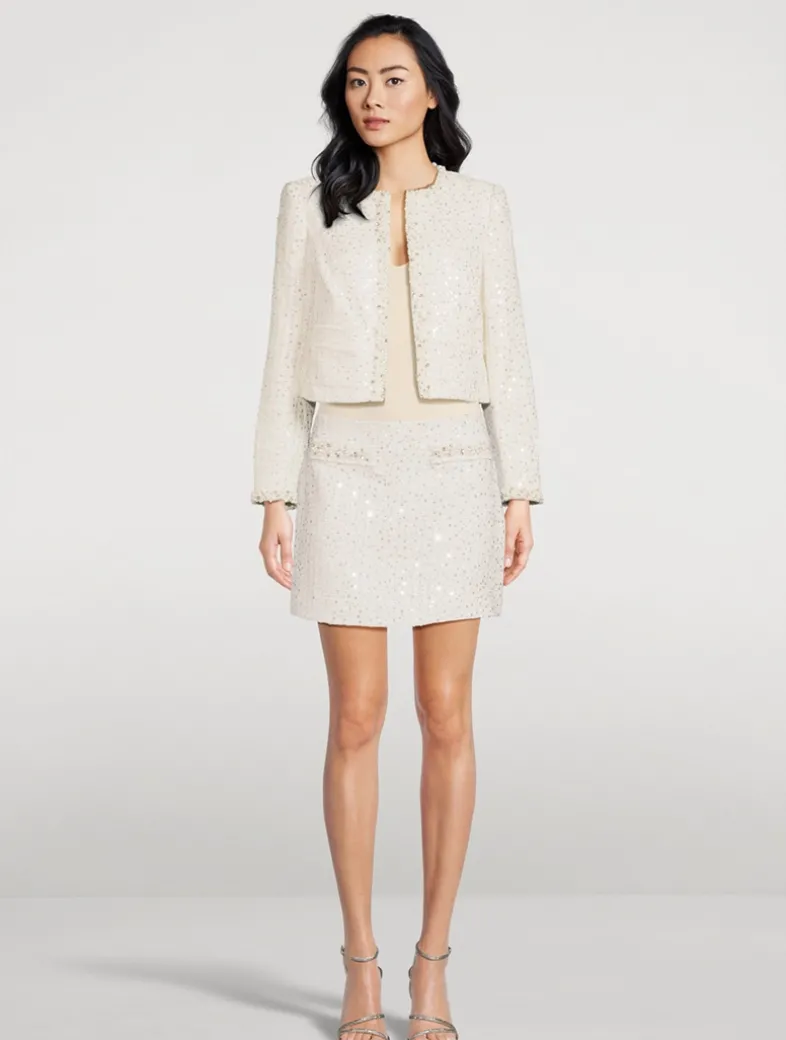 Wendina Embellished Tweed Mini Skirt