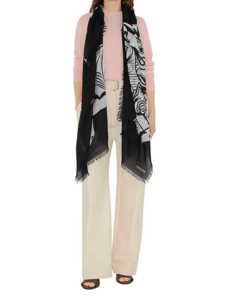 Wide Ekd Wool Scarf