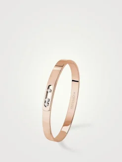 XXL Move Noa 18K Rose Gold Bangle Bracelet With Diamonds